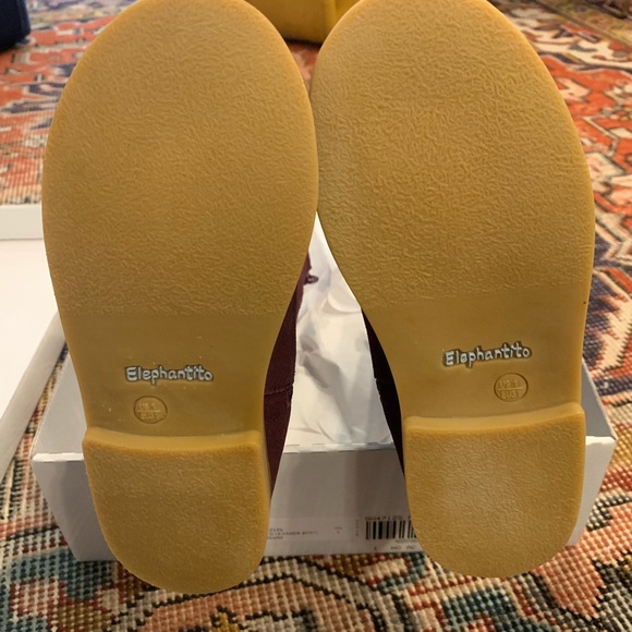 Elephantito Plum Suede Boots, Girls size 1 US, interior zipper, LIKE NEW - Picture 2 of 9